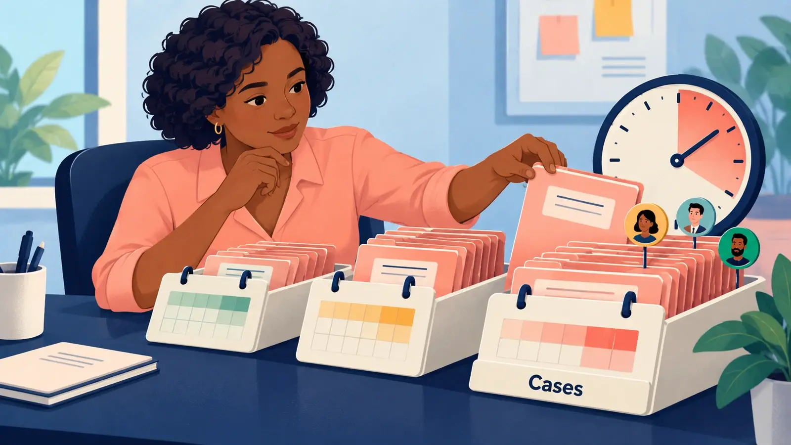 Open support cases are grouped into progressively older time buckets.