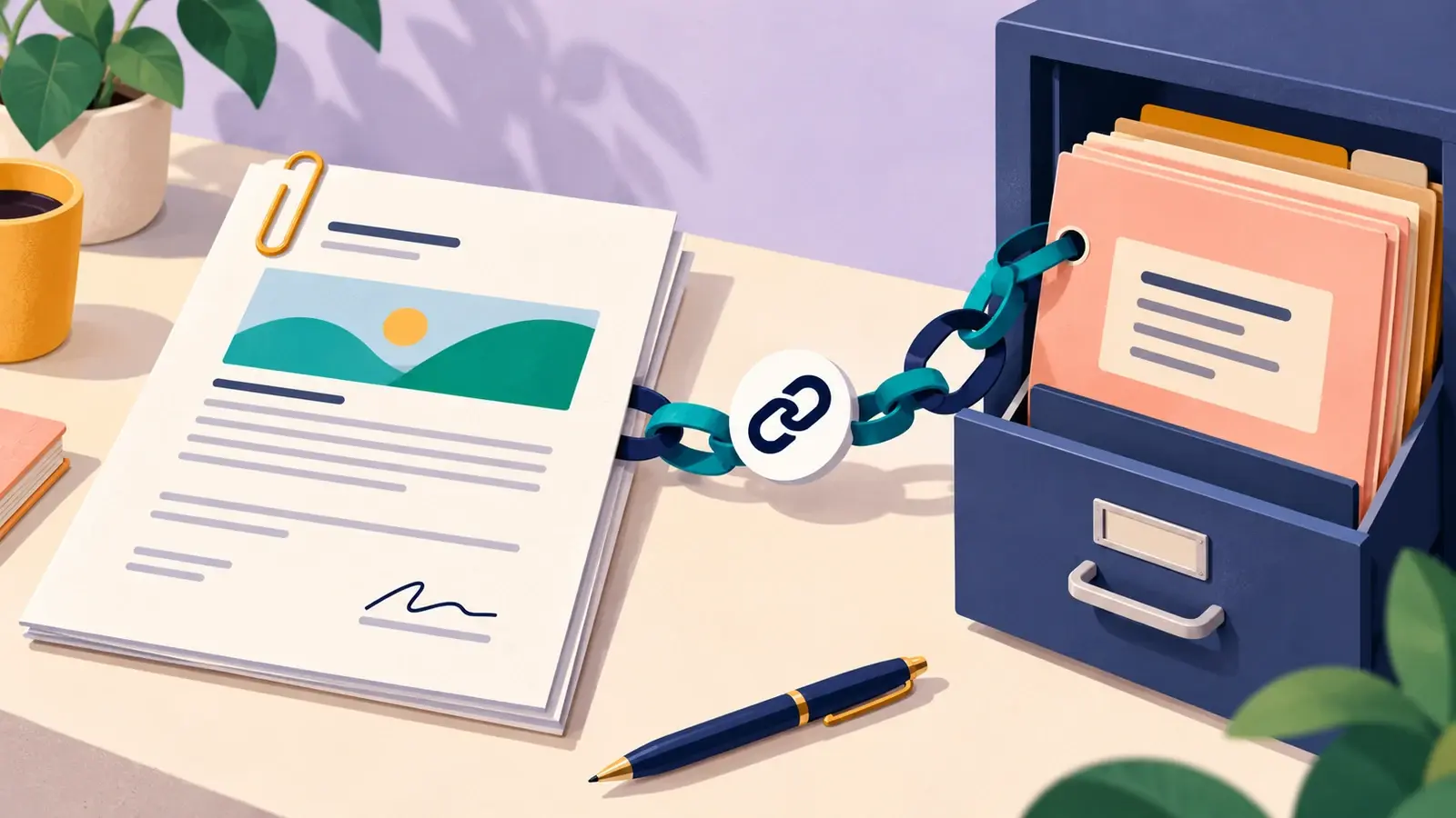 A transaction printout links to a separately stored terms document.